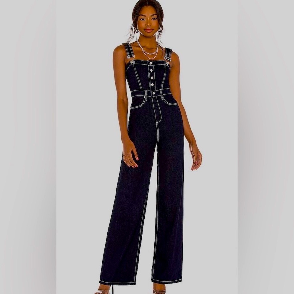 WeWoreWhat Black Denim Overalls